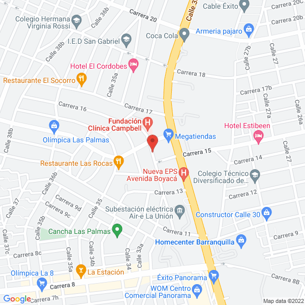 Map of Restaurantte Gloria Iris