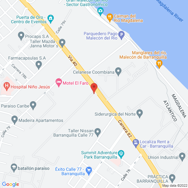 Map of Destacar Vidrios & Aluminios