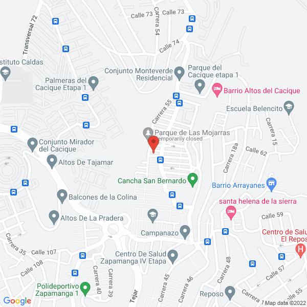 Map of Asadero Cacique