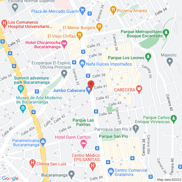 Map of Area Odontologica Especializada
