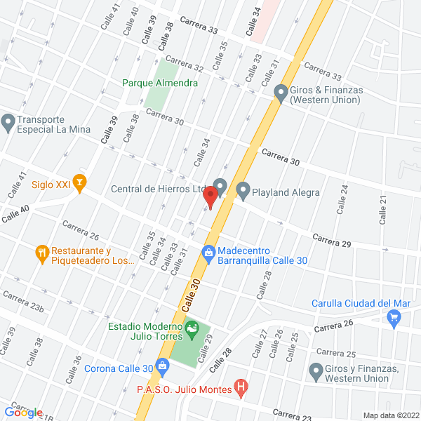 Map of Centro Aceros Del Caribe Ltda.