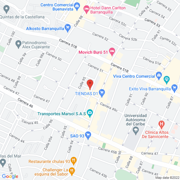 Map of Campo Carrillo Nayibe