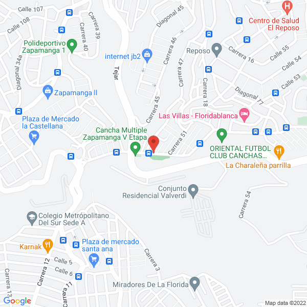 Map of Canchas Sínteticas Oriental Futbol Club