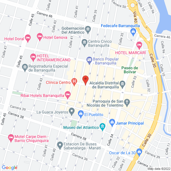 Map of Centro Parker