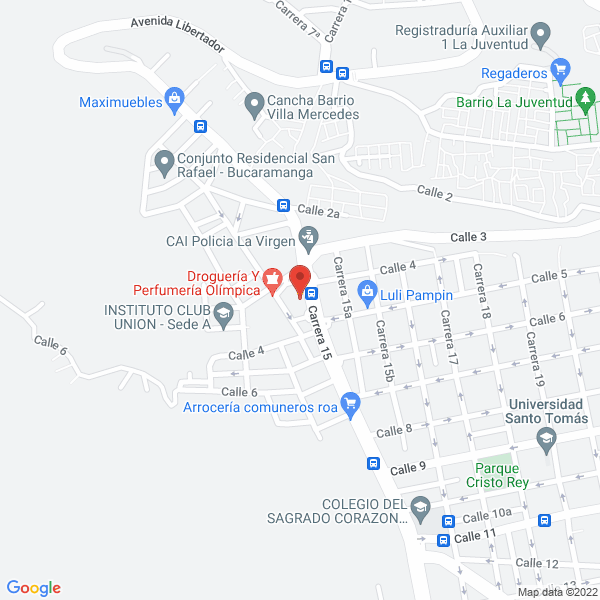 Map of Cerrajeria Americana Piedecuesta
