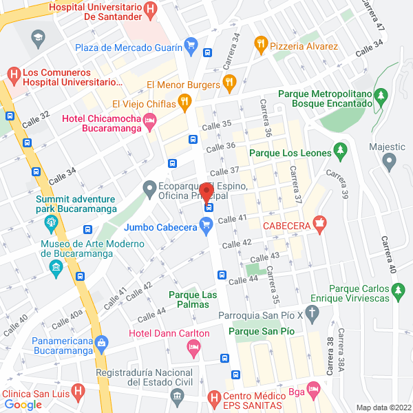 Map of Chorizo Paisa Super Santo Pacho