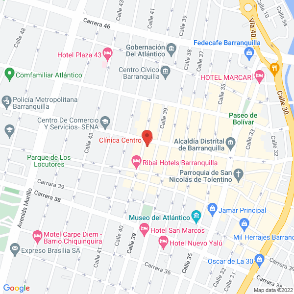 Map of Clinica Centro