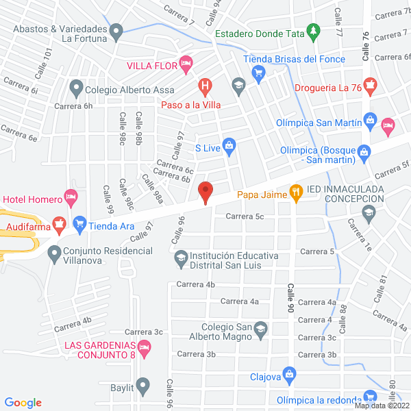 Map of Centro De Diagnóstico Automotor La Cordialidad