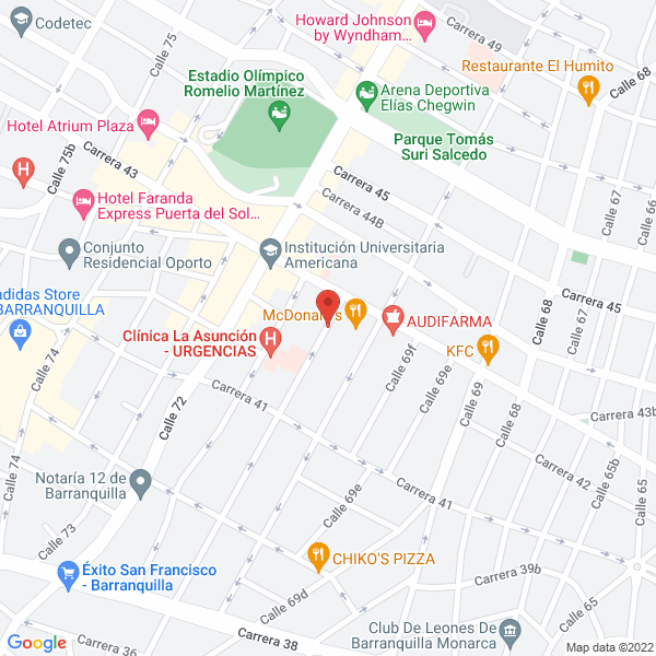 Map of Clinica La Asunción
