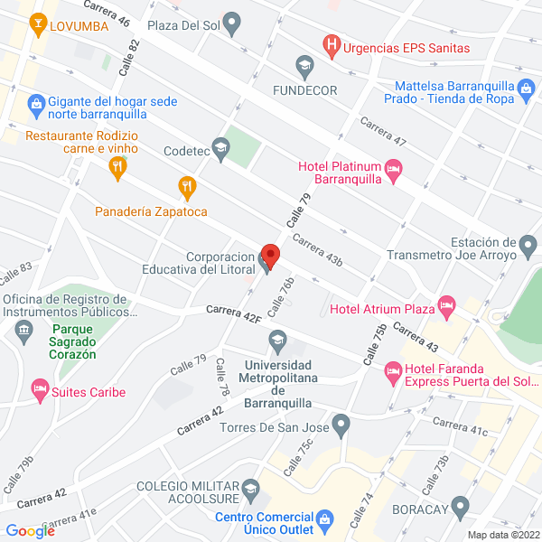 Map of Corporación Educativa Del Litoral
