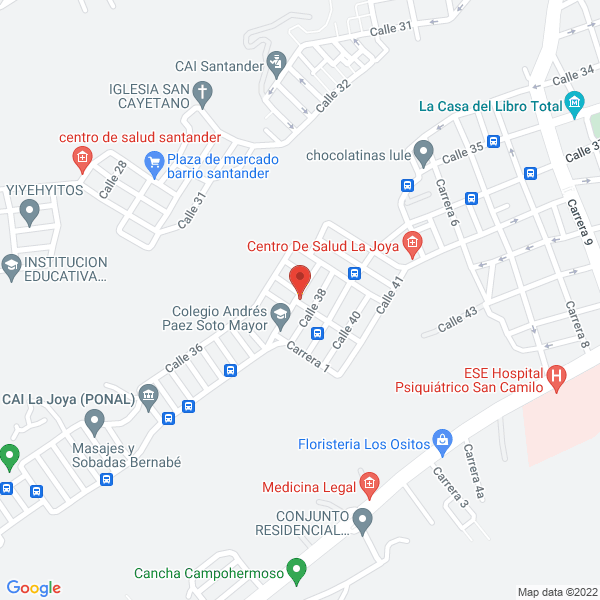 Map of Corte Lazer Gama Screen