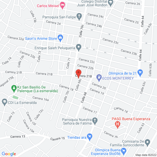 Map of Comunidades Negras Angela Davis