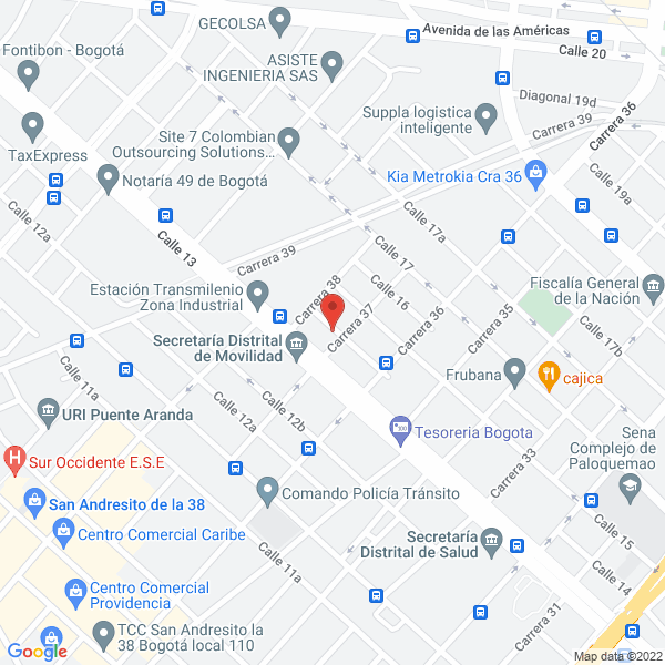 Map of Comercial Fisicoquímica S.A