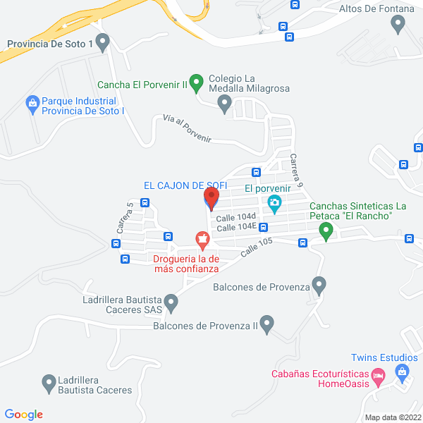 Map of Decoraciones En Yeso J.R.