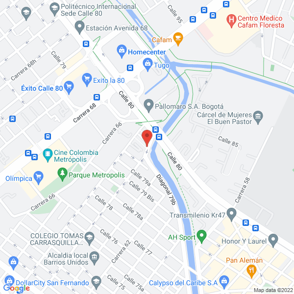 Map of Conos Y Galletas Codes E.U.