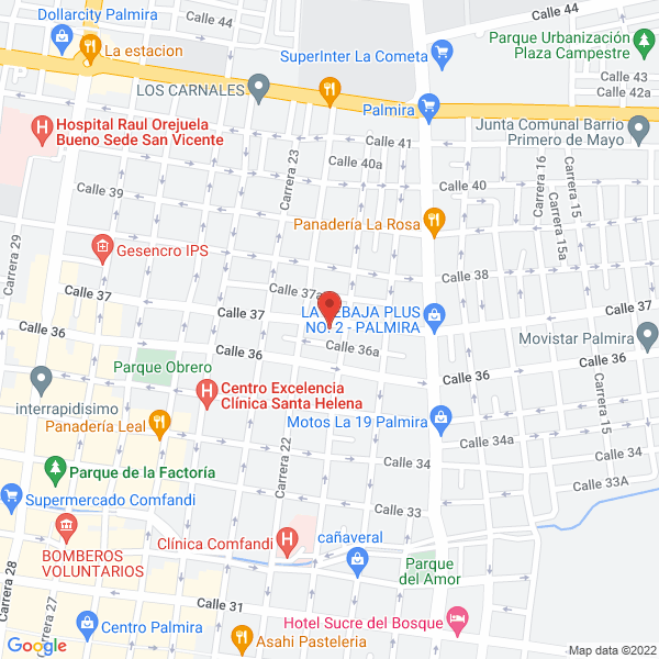 Map of Consultorio Odontológico Vital Dent Palmira