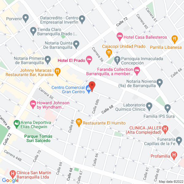 Map of Constructora Inmobiliaria Mego Ltda.