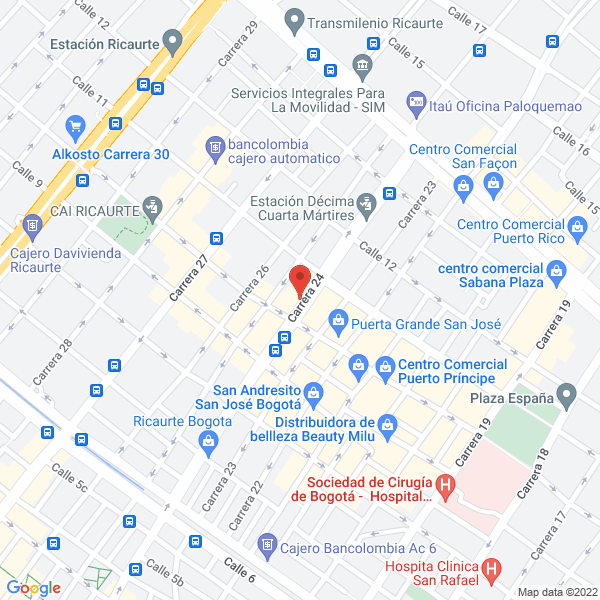 Map of Constructora Roldan Moreno Guillermo S.A.S.