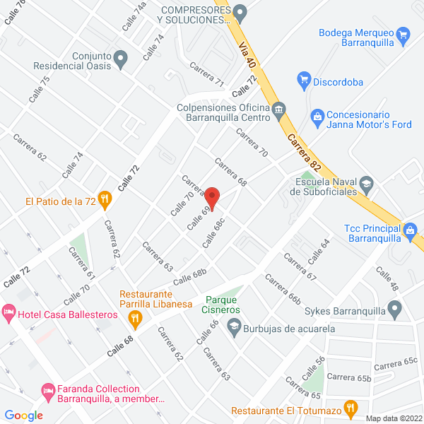 Map of Consultores En Informática Y Telecomunicaciones Del Caribe