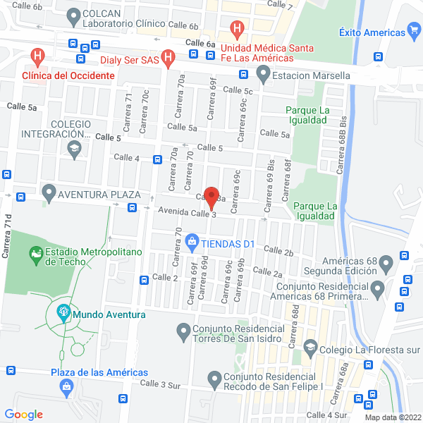 Map of Control Y Plantas
