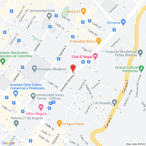 Map of Pardo & Asociados Estratégias Tributarias S.A.
