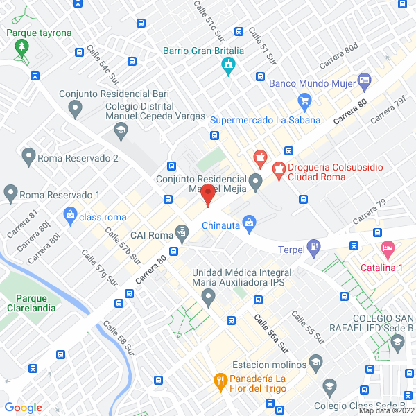 Map of Distribuciones Ajs Y Cúa. S.A.S.