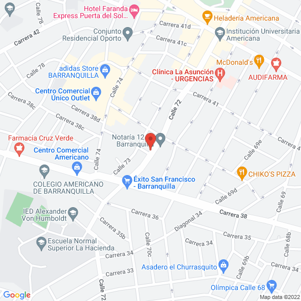 Map of Cortriunfar Abogados