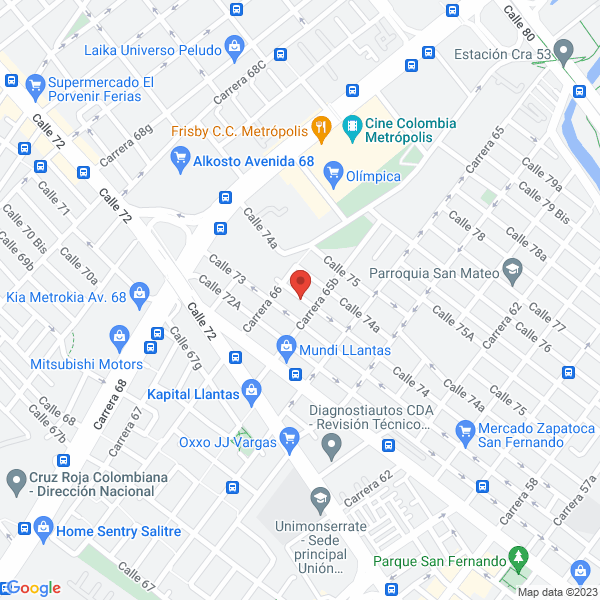 Map of Corventas De Colombia - Papelería