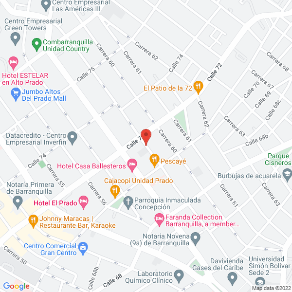 Map of Corporación Educativa De Sistemas Avanzados C.E.A.S.