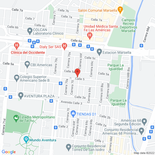 Map of Creaciones Darmely