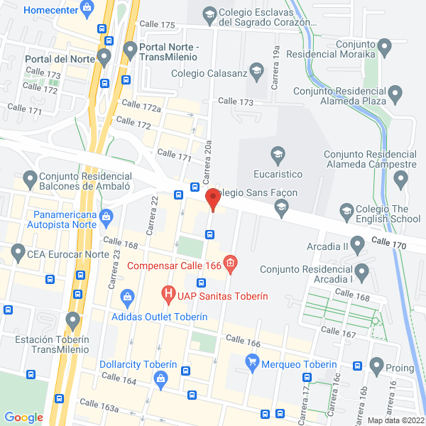Map of Cortinas La 170