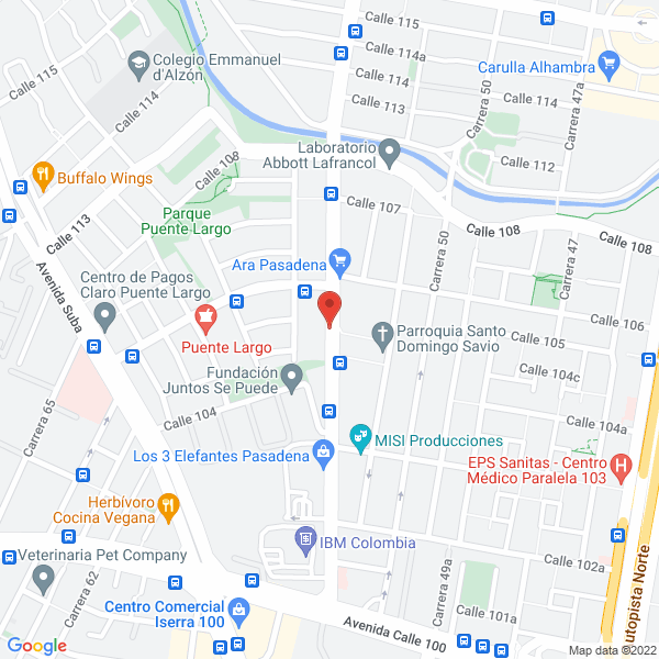 Map of Constructora Hercón Y Cía Ltda