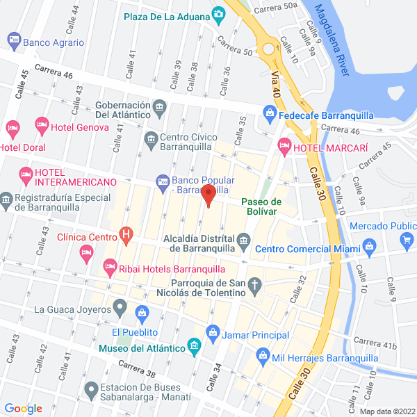 Map of Electrimateriales