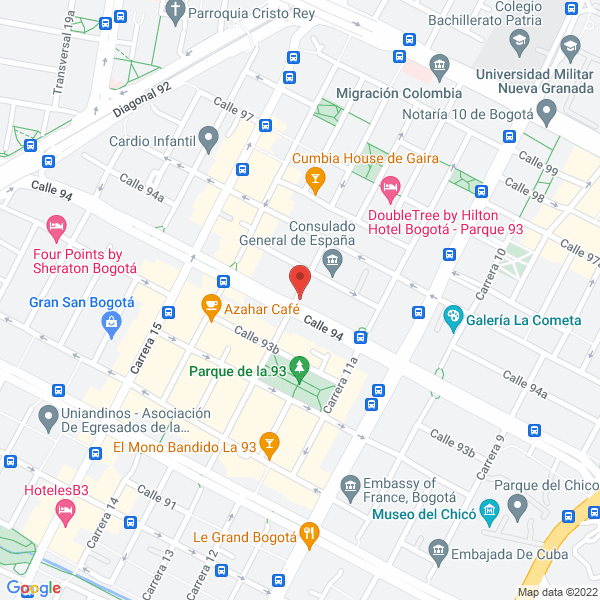Map of Restaurante El Achiote