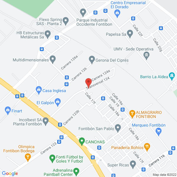 Map of Diseños Chivatá