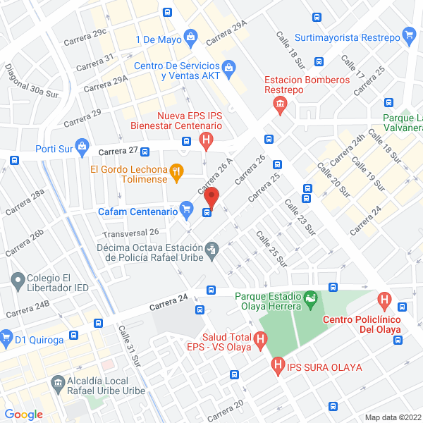 Map of Electrotubos C Y M Ltda.