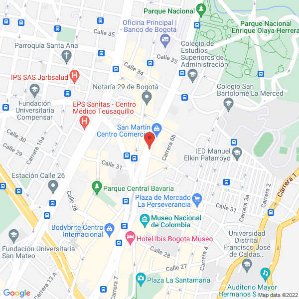 Map of Emdisalud E.P.S