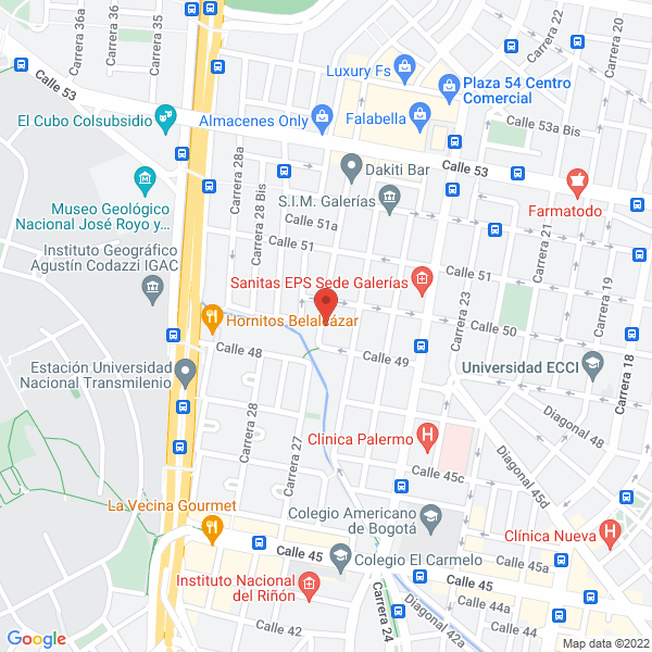 Map of Emisora Nuevo Continente 1.460 Khz