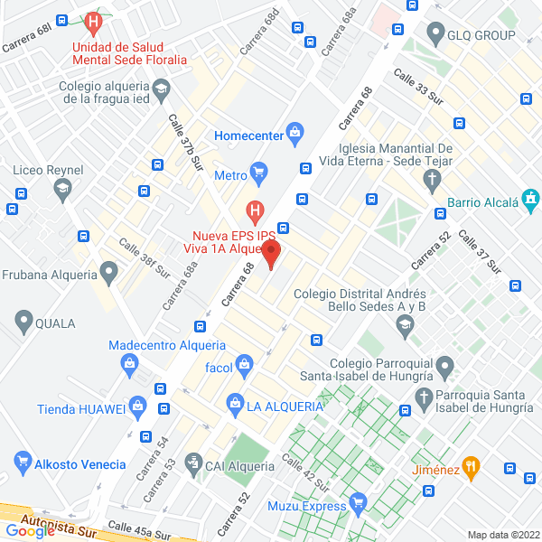 Map of Asesoría En Matemáticas Y Contables Llanos
