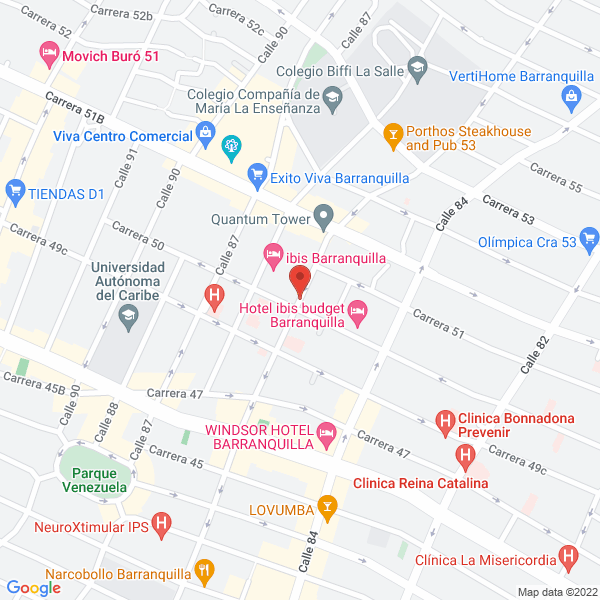 Map of Eugenio Jose Lafaurie Miranda