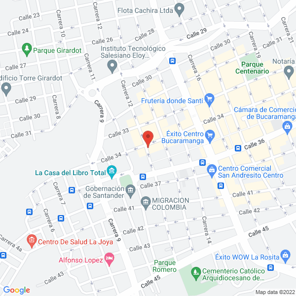 Map of Fabrica De Cachuchas La Bacana