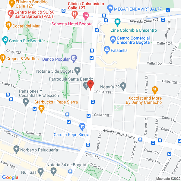 Map of Encuadre Asesores Audiovisuales Ltda.