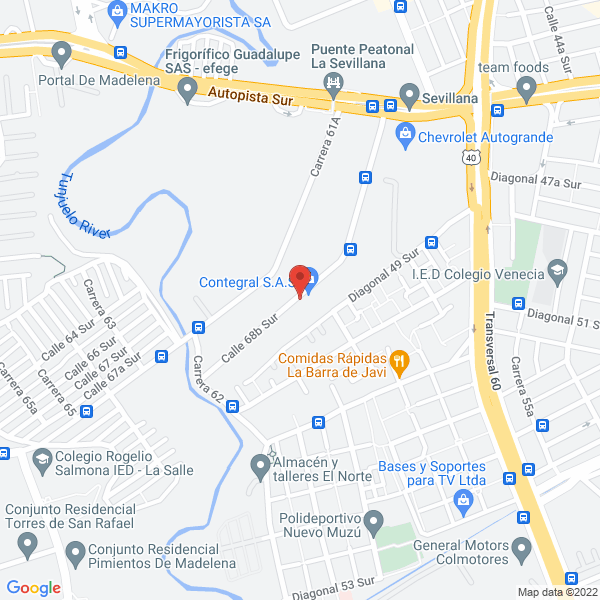 Map of Distribuidora Central De Gas S.A. E.S.P.