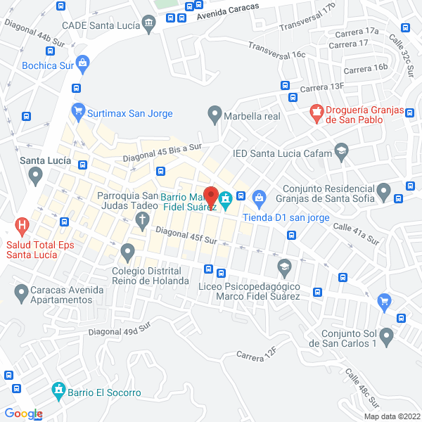 Map of Distribuidora De Lanas Virgenes Castillo