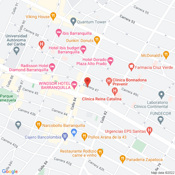 Map of Dr Ordoñez Jorge Luis