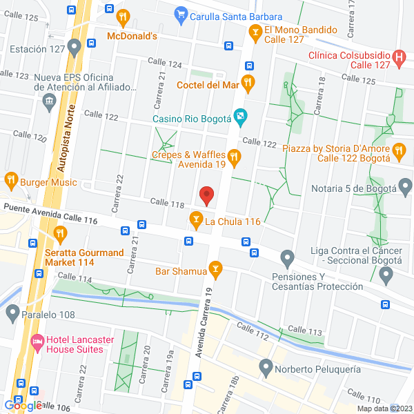 Map of Dra Catalina Pinzón R. Rehabilitadora Oral