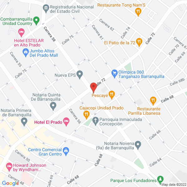 Map of Dra Mildred Navarro Zurbaran