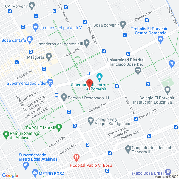 Map of Jcc Inversiones S.A.S.