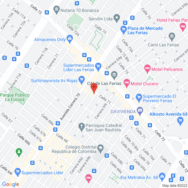 Map of Jcc Publicidad S.A.S.