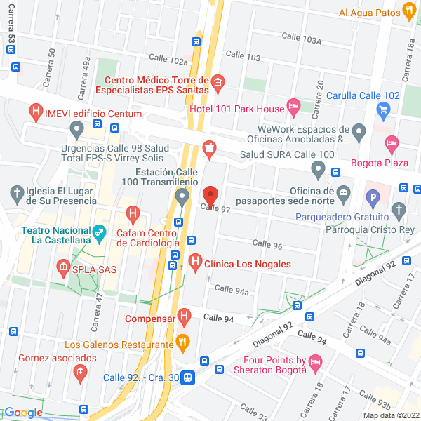 Map of Oftalmocenter Ltda.